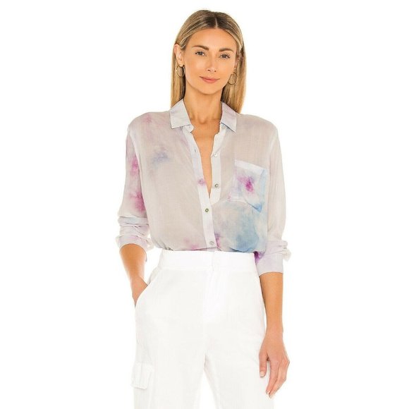 Rails Anna Top Aurora White Tie Dye Long Sleeve S NWOT $148 - Picture 4 of 7